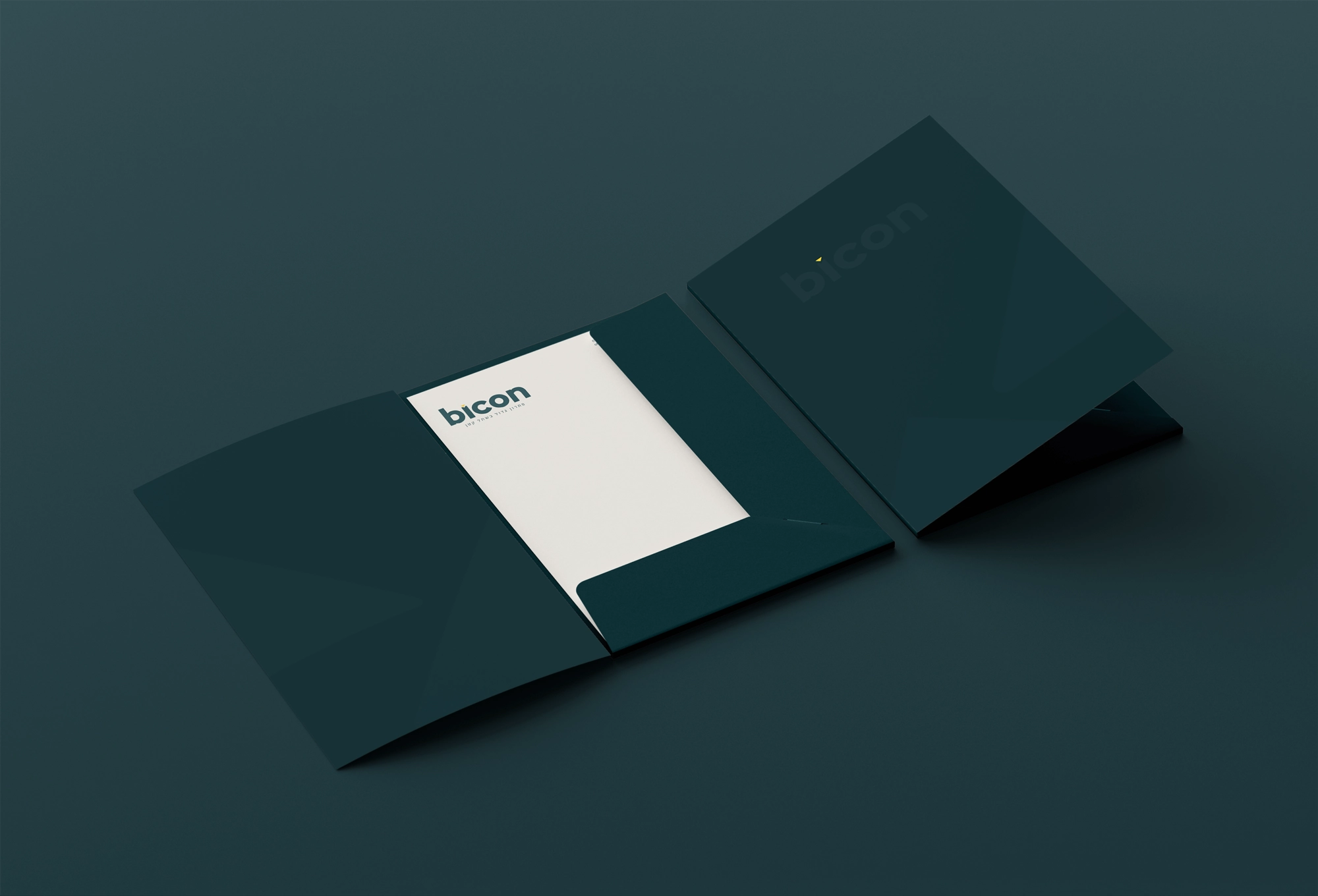 Bicon's folder, stationary.